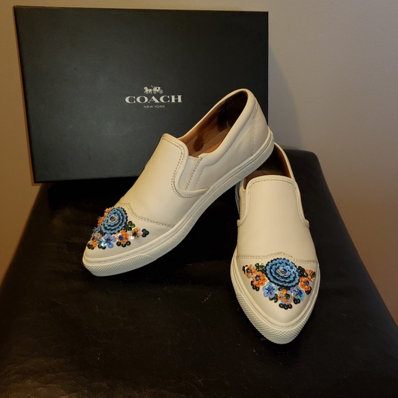 Coach Shoes - Coach Leather Beaded Cap Toe